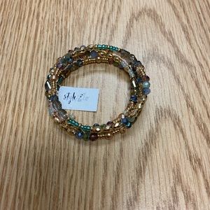 Style & Co Multi Color beads coil bracelet